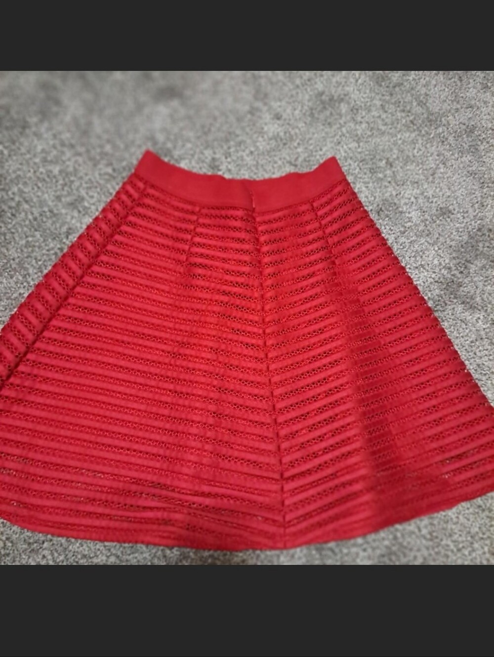 Womens Red Mini Skirt